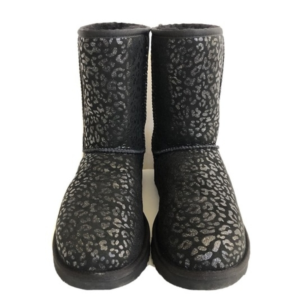 UGG Black Leopard Print Boots